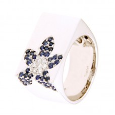 Ring with diamonds and natural stone - BS32331R(W,Z)