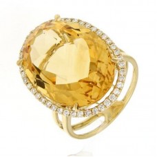 anello con diamanti e pietre naturali - SCR018300-C-Y